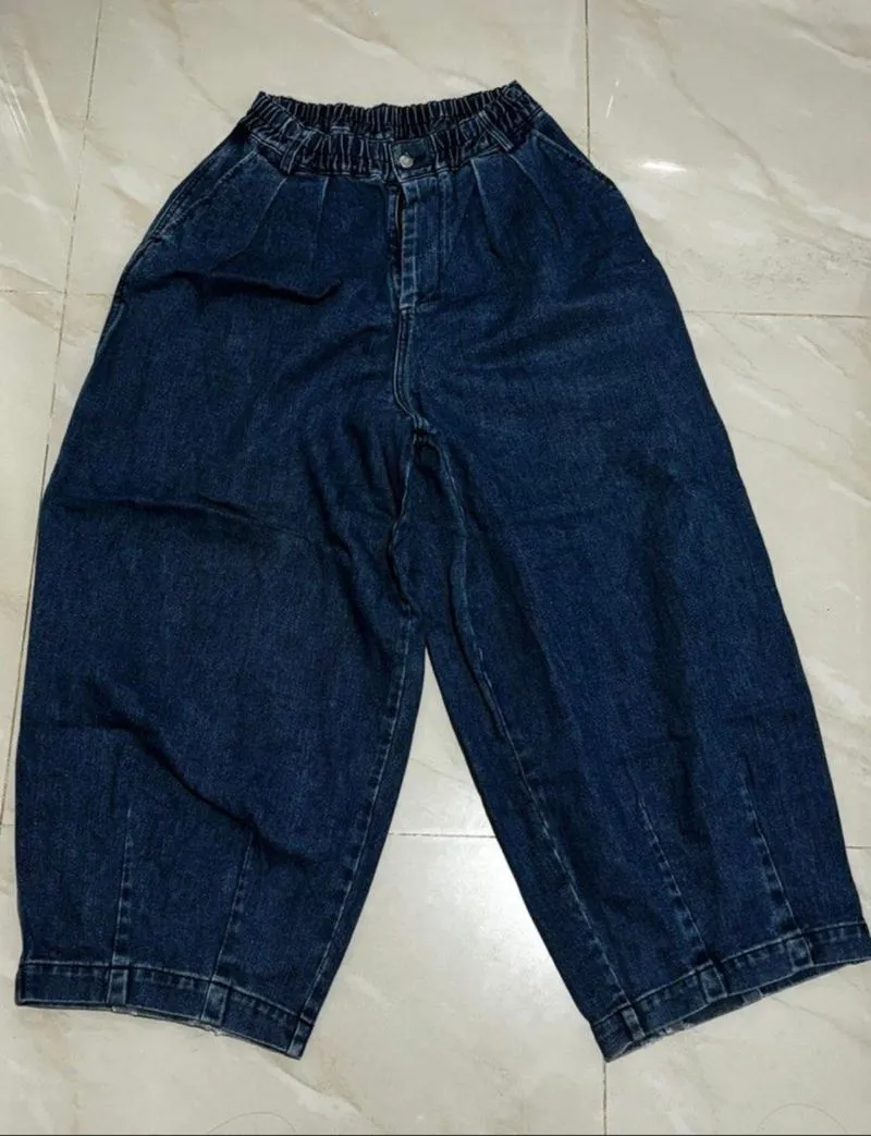 606 GARB Essential Balloon Jeans Indigo Dark Blue Denim photo 1