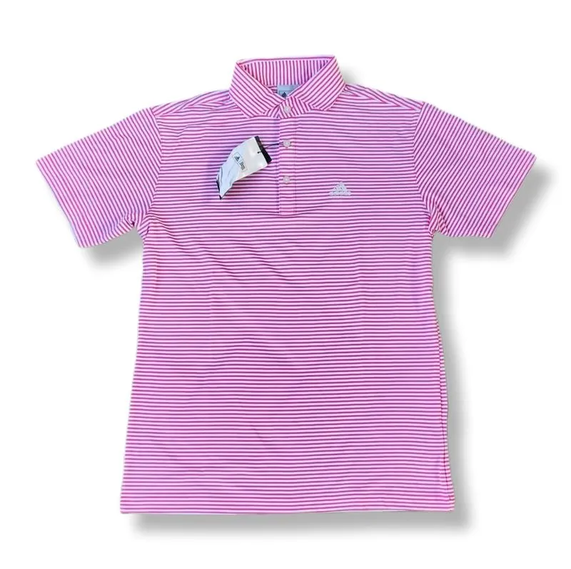 ADIDAS STRIPE PINK POLO SHIRT | KAOS POLO | MNZA 3 photo 1