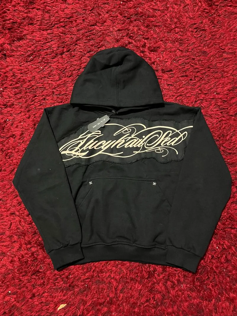 boxy hoodie cursive size M new fullset photo 1