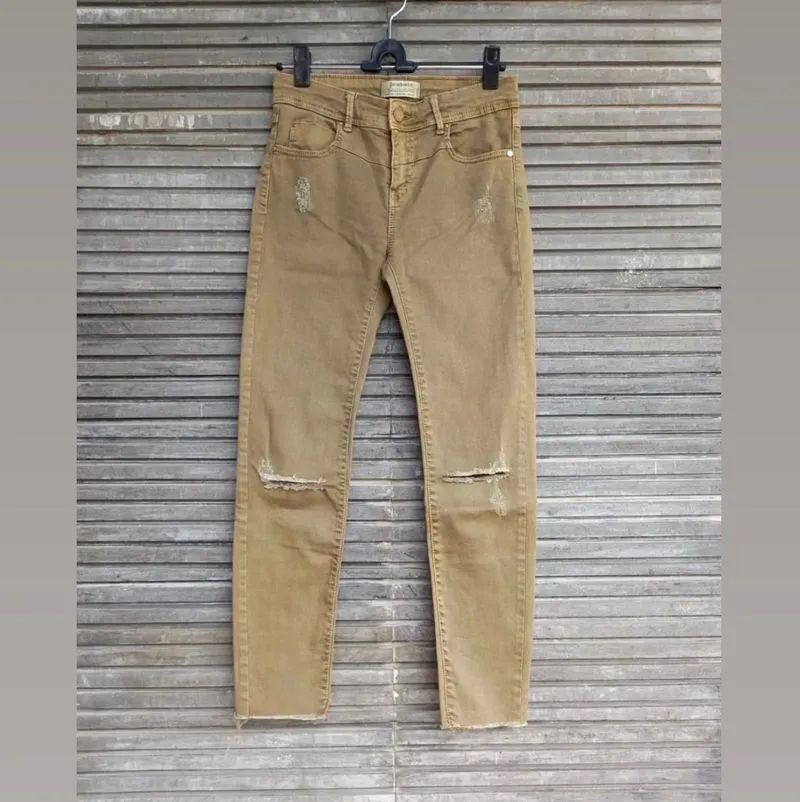 Stradivarius Casual Skinny jeans Wanita green photo 1