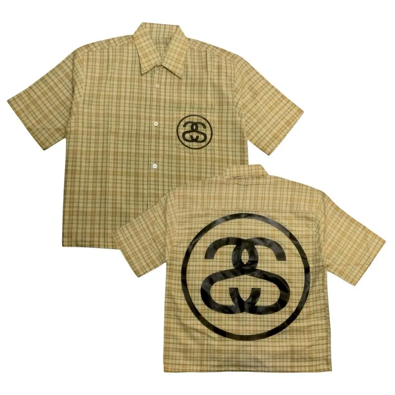 #1 Stussy Boxy Cropped Short Sleeve Plaid Shirt custom y2k photo 1