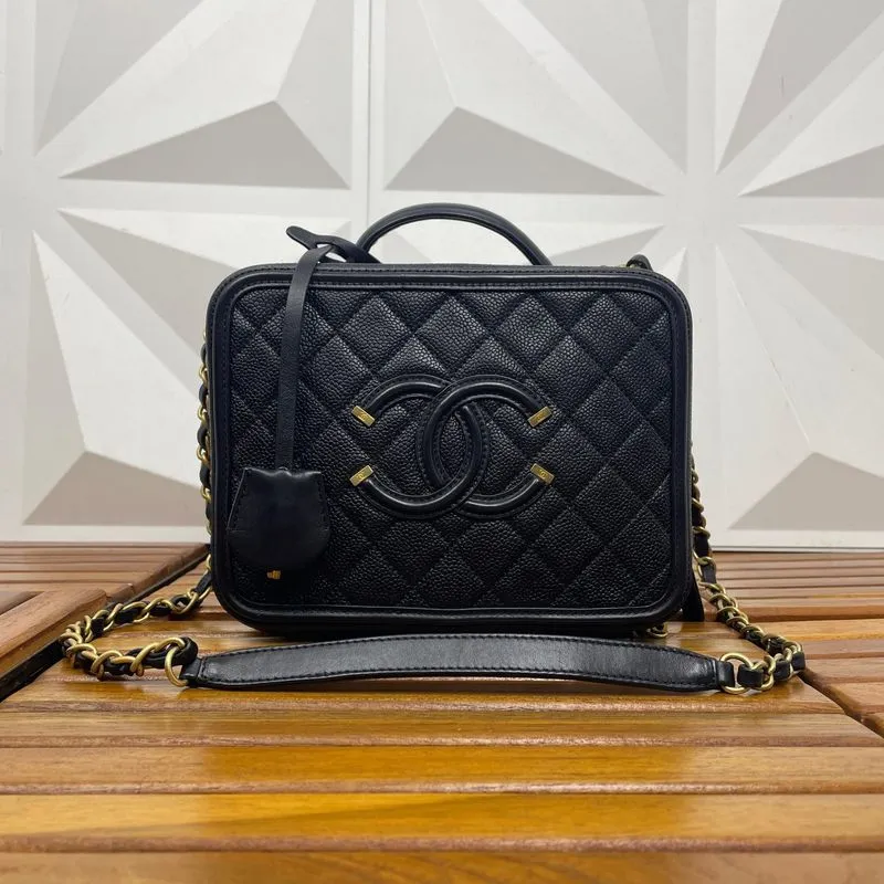 Chanel Caviar Filigree Vanity Black GHW photo 1
