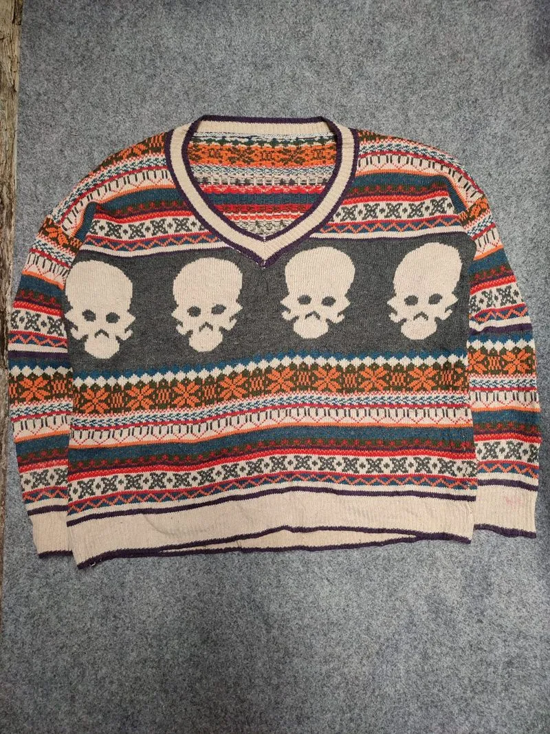 Knitwear Pattern Skull Pirates Boxy Japan Market photo 1