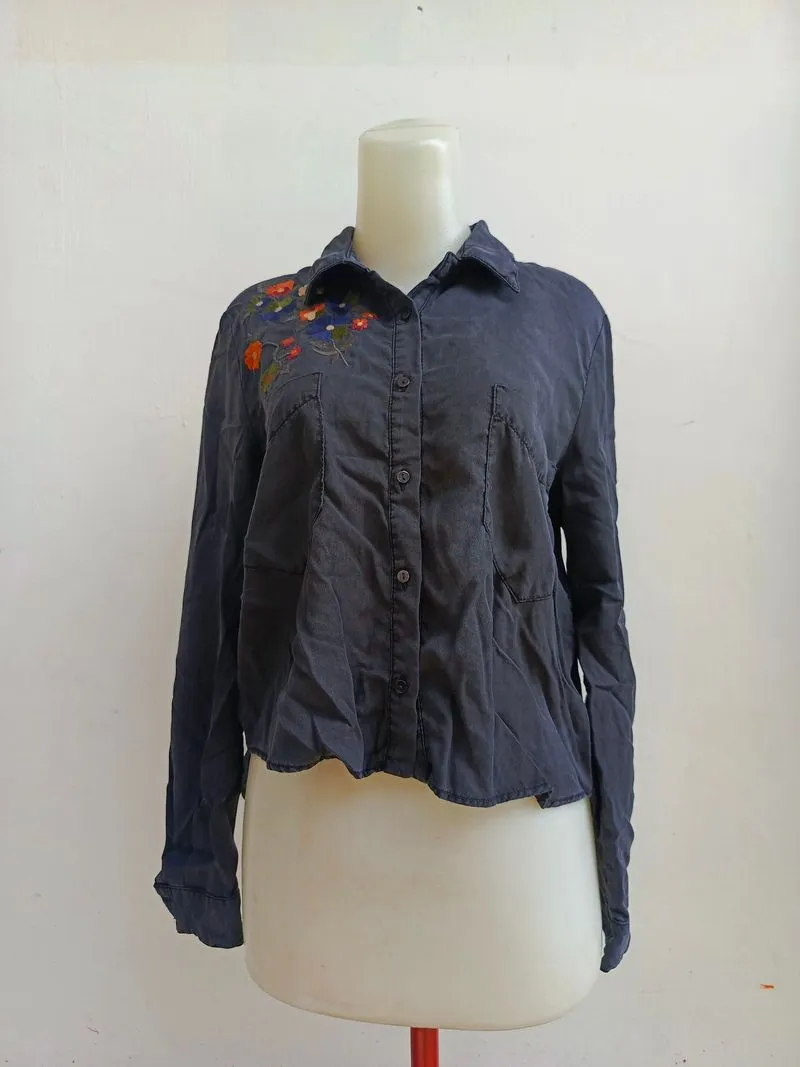 Kemeja crop Zara photo 1