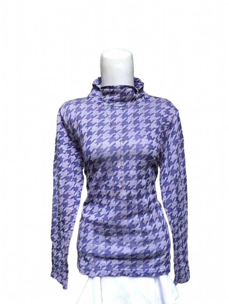 BLOUSE HOUNDSTOOTH PURPLE💜 photo 1