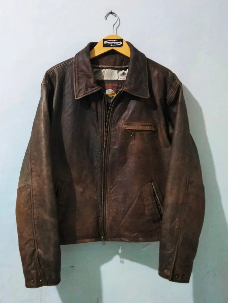 Vintage 80s Patina Leather jacket Wilsons Detroit photo 1