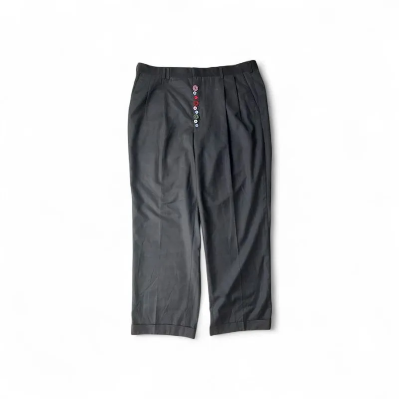 Chaste Man Reworked Wide Leg Pants - Custom Multi-Button photo 1