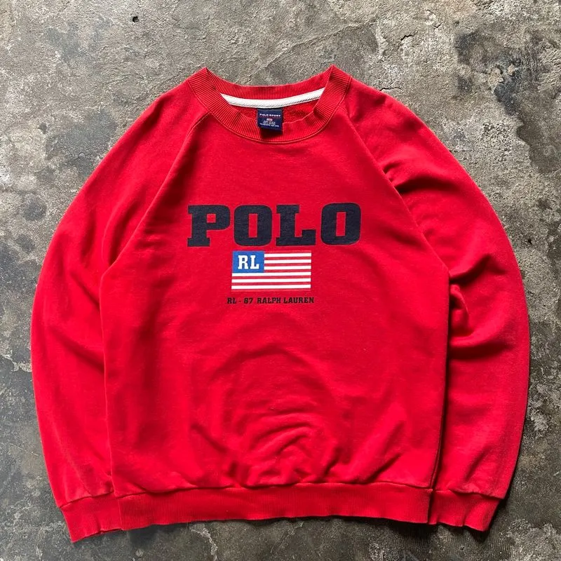 Vintage Polo Ralph Lauren American Flag Sweatshirt photo 1