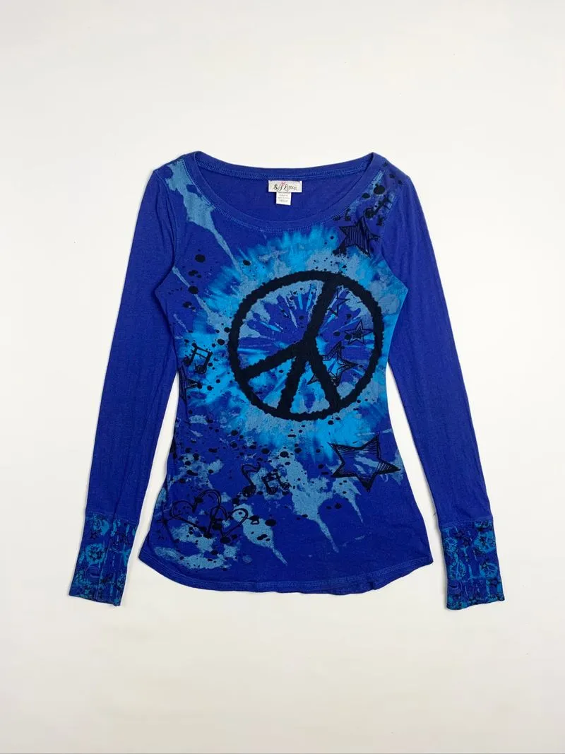 Y2k Self Esteem Longsleeve Peace Art Graphic photo 1
