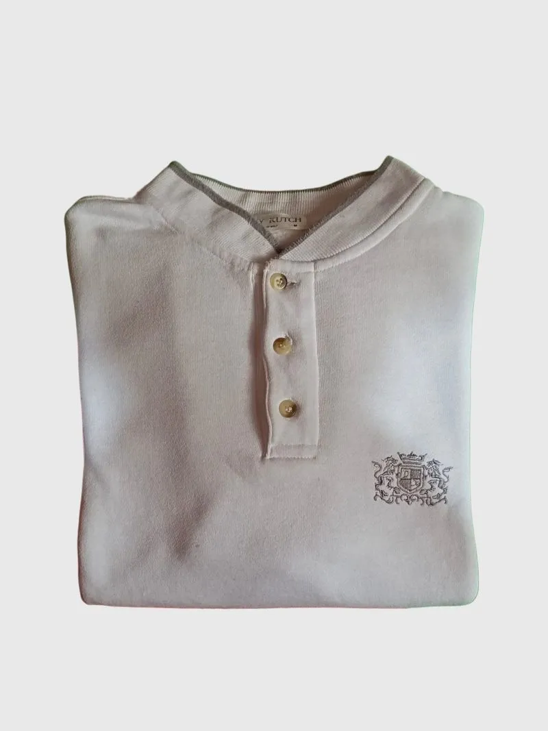 knit polo longsleeve white photo 1