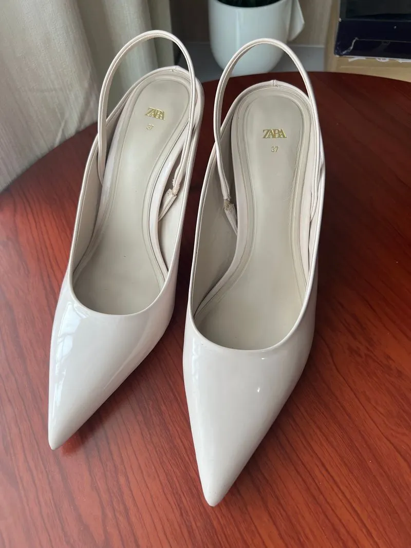 ZARA Fairy Heels Wanita cream photo 1