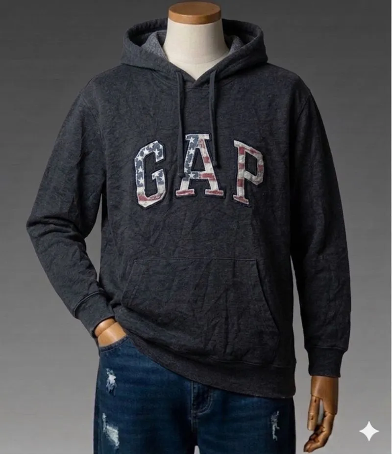GAP Eimbordery Script Dark Gray Pullover photo 1