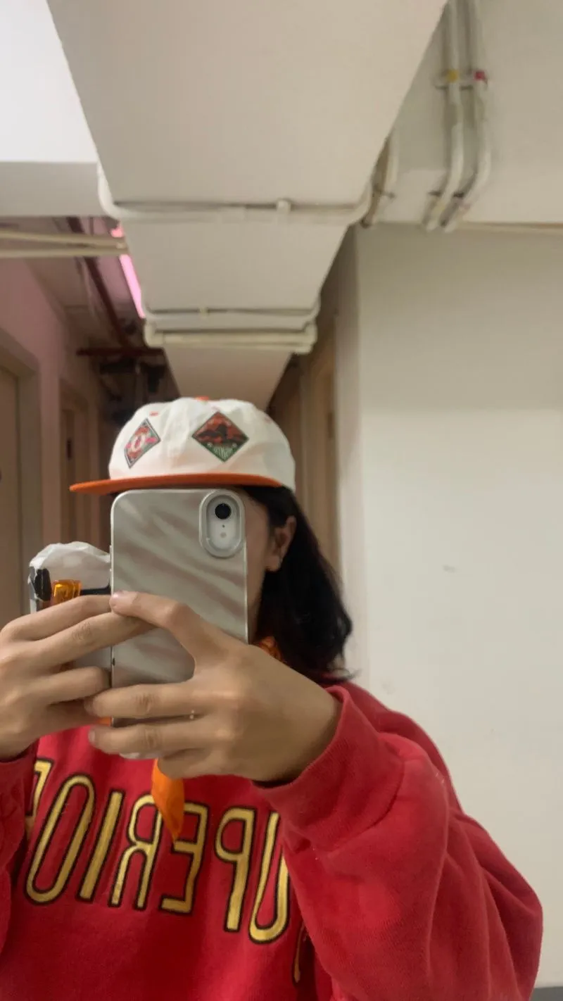 Skater Casual Hat Pria orange cream photo 1