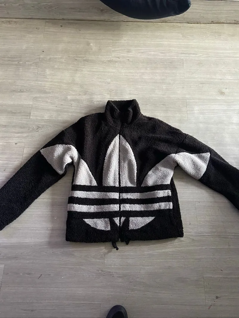 jaket sherpa adidas big logo photo 1