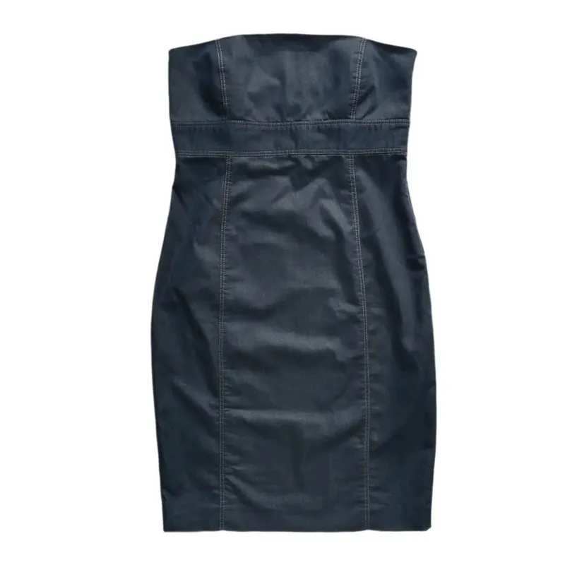 ZARA Y2K Minimalist Bodycon dress Wanita navy photo 1
