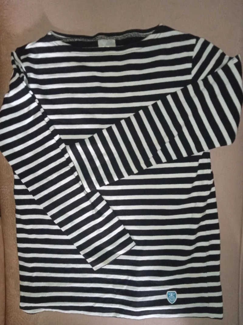 Casual Shirt Wanita white black photo 1