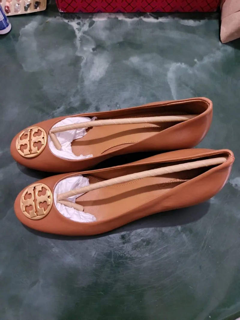 TORYBURCH PUMP SHOES COKLAT 5CM photo 1