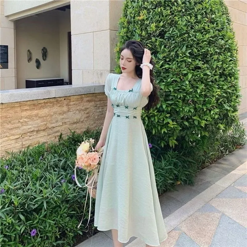 Casual Summer dress Wanita green photo 1