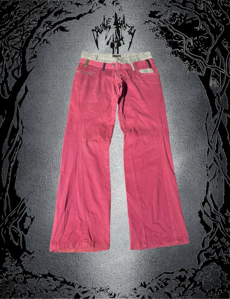 ✮ Vintage Double Waist Loose Fit Maroon ✮ photo 1