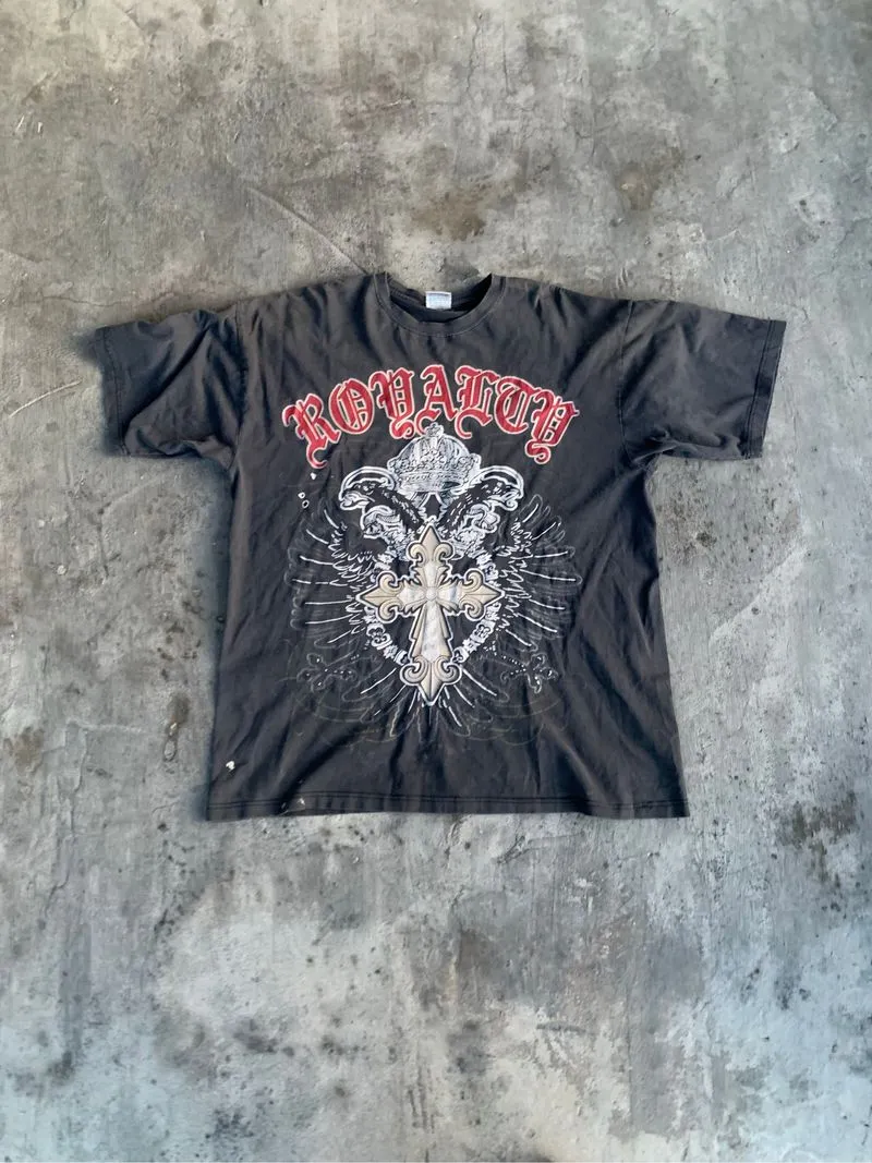 Y2k cross tshirt goth photo 1