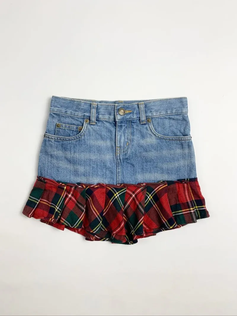 Y2k Ralph Lauren Mini Skirt Plaid Jeans photo 1