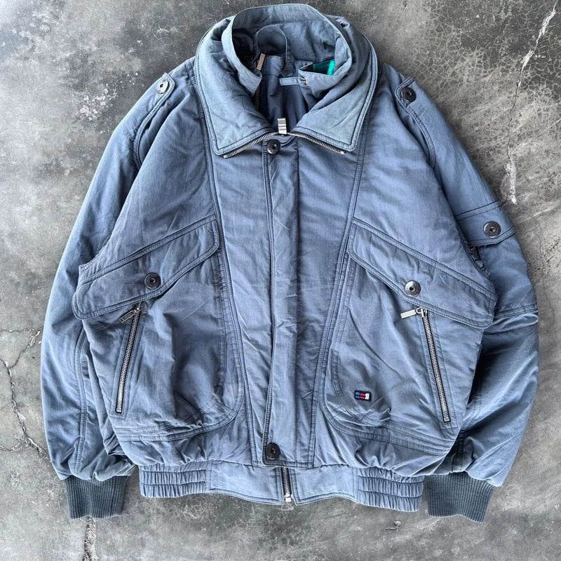Vintage Biker Track jacket Pria gray photo 1