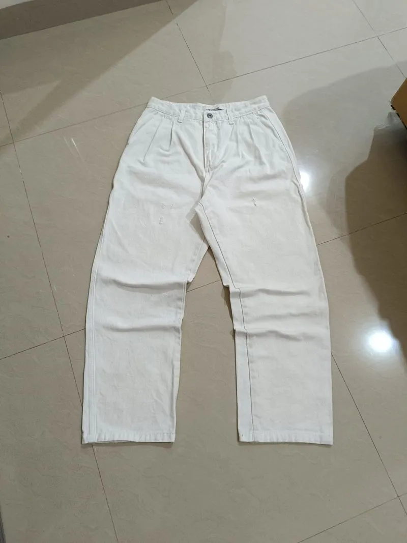 Jeans Beslow Standart Wide White Ripped🇰🇷 photo 1