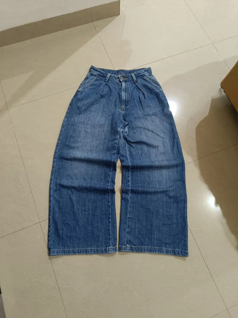 GU Denim Pleated Baggy Blue Wash 🇯🇵 photo 1