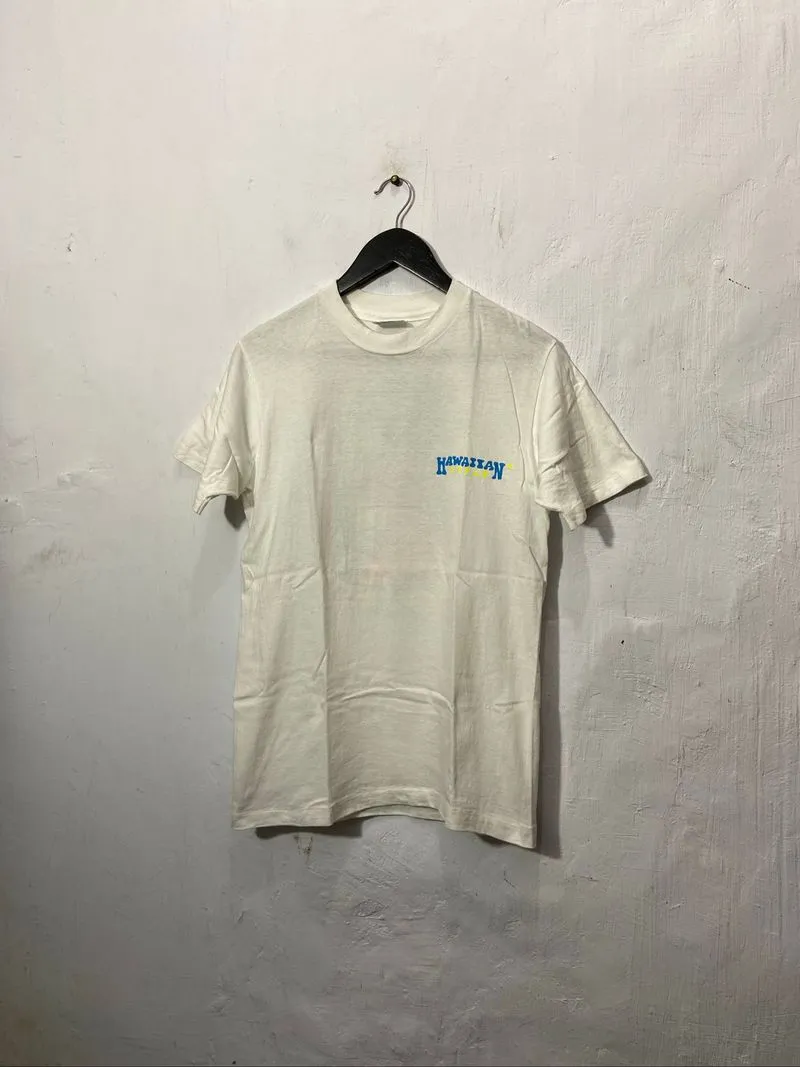 Hawaiian Style Tshirt Unisex White  photo 1