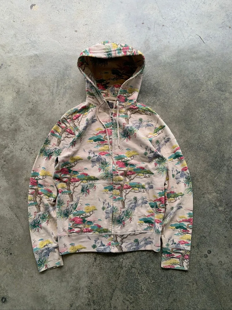 90’s Japanese Lucky Brand Full Bonsai Zip Hoodie photo 1