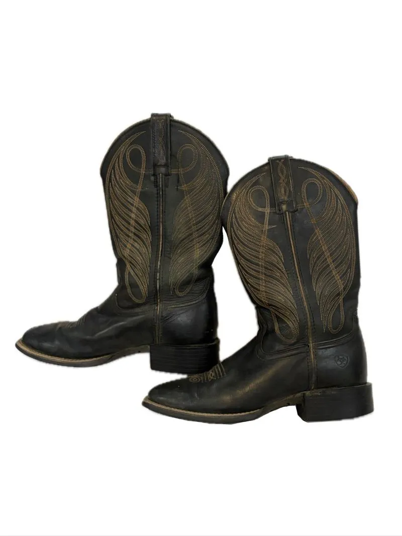 Ariat Women Round Up Wide Square Toe Western Cowboy Boots photo 1