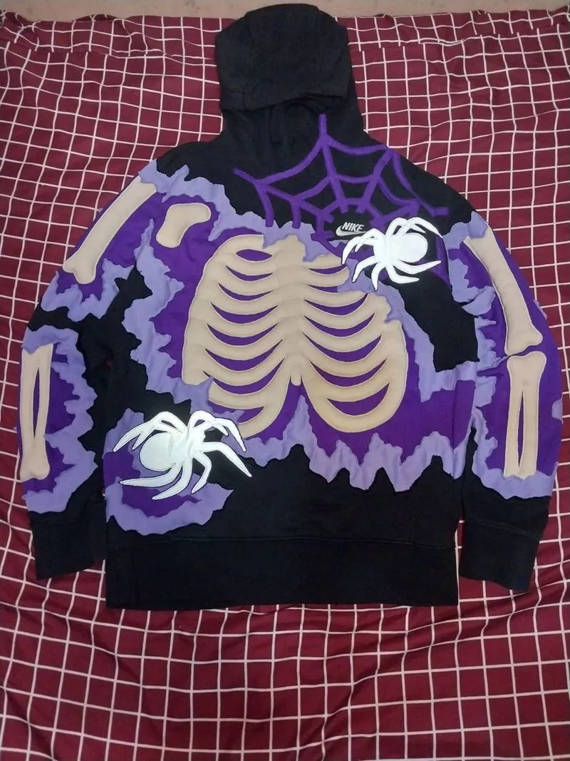 Nike Reworked Hoody Pria purple black photo 1