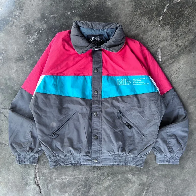 Asics Vintage Sportswear Puffer jacket Pria red gray photo 1