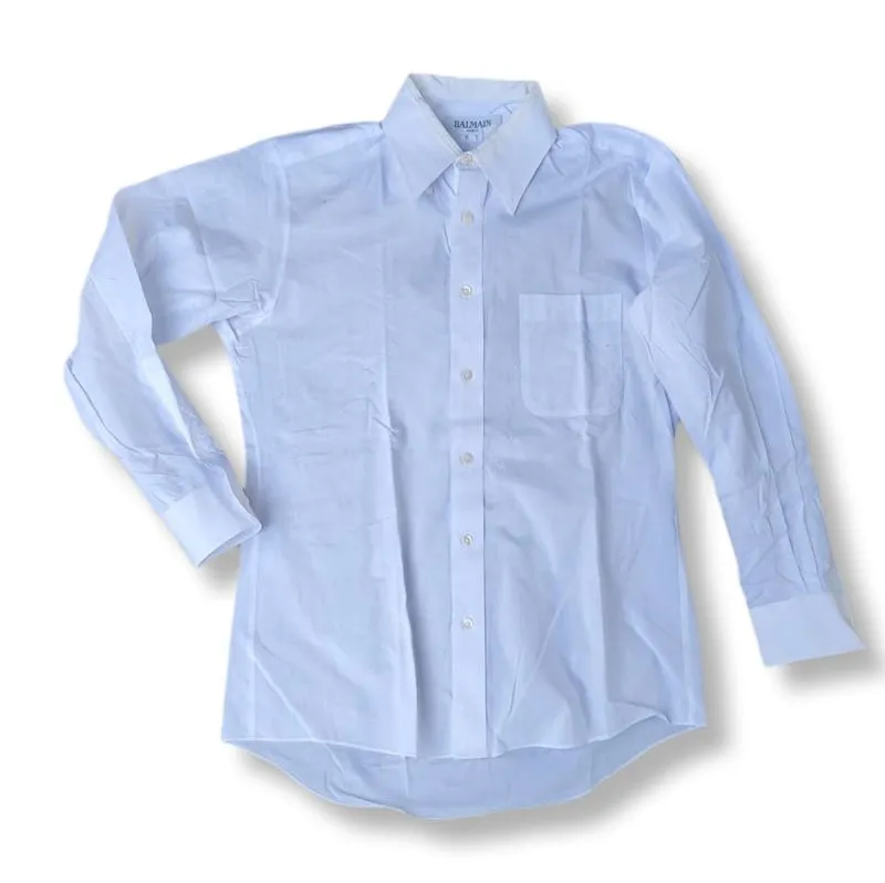 BALMAIN PARIS WHITE LONG SHIRT | KEMEJA LENGAN PANJANG | MNZ photo 1