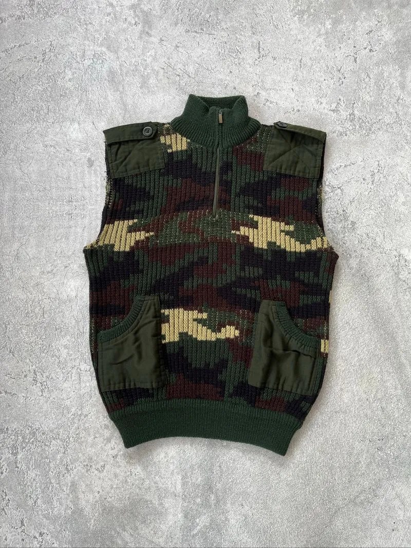 Vintage Camo Wool Vest photo 1