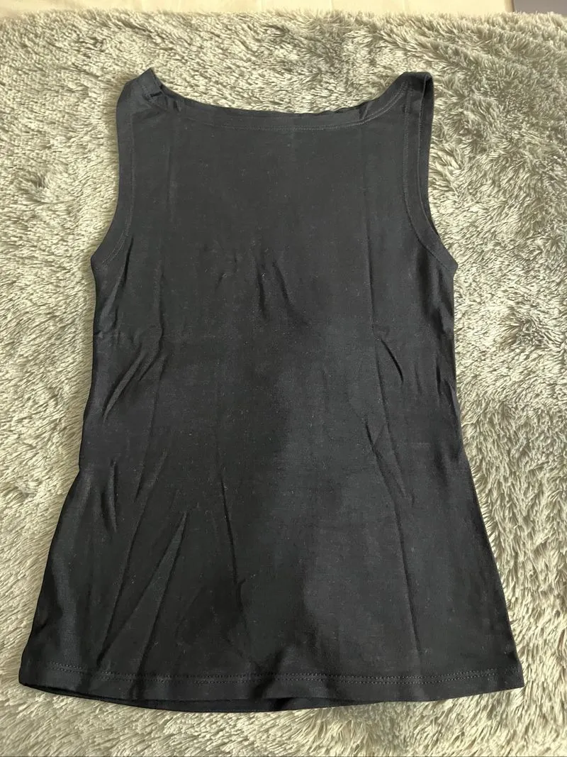 Ciao black tank top bow in back photo 1