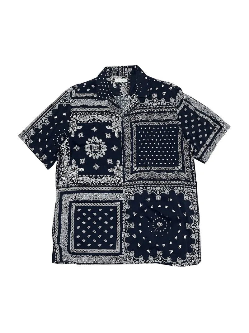 PAISLEY BANDANA OPEN COLLAR SHIRT photo 1