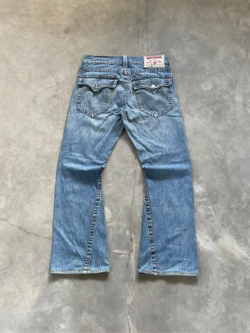Vintage True Religion Flare Boot Cut Washed Jeans Joey photo 1