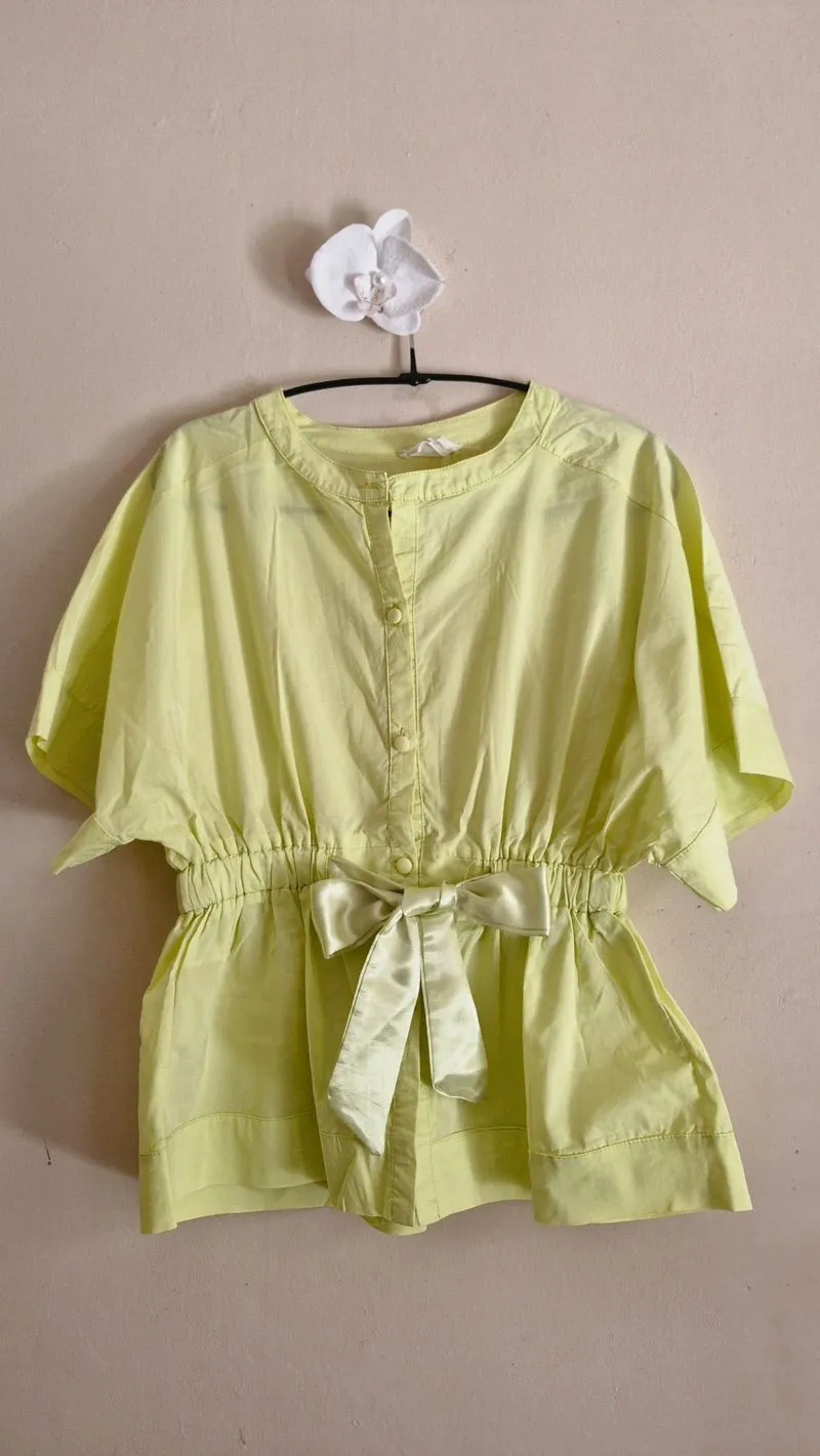 Blouse peplum hijau photo 1