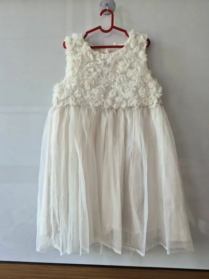 Mothercare White Cream Floral Dress

 photo 1