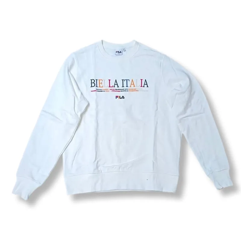 FILA BIELLA ITALIA WHITE CREWNECK | SWEATER | OUTERWEAR | KD photo 1