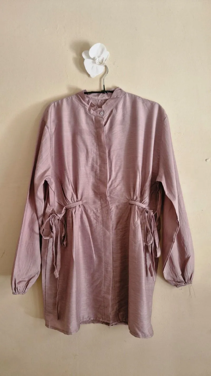 Tunik Serut Pinggang Mauve photo 1