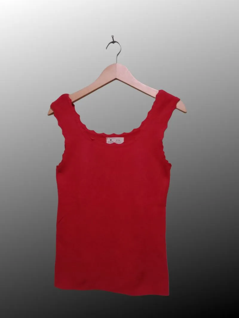 Casual Crop top Wanita red photo 1
