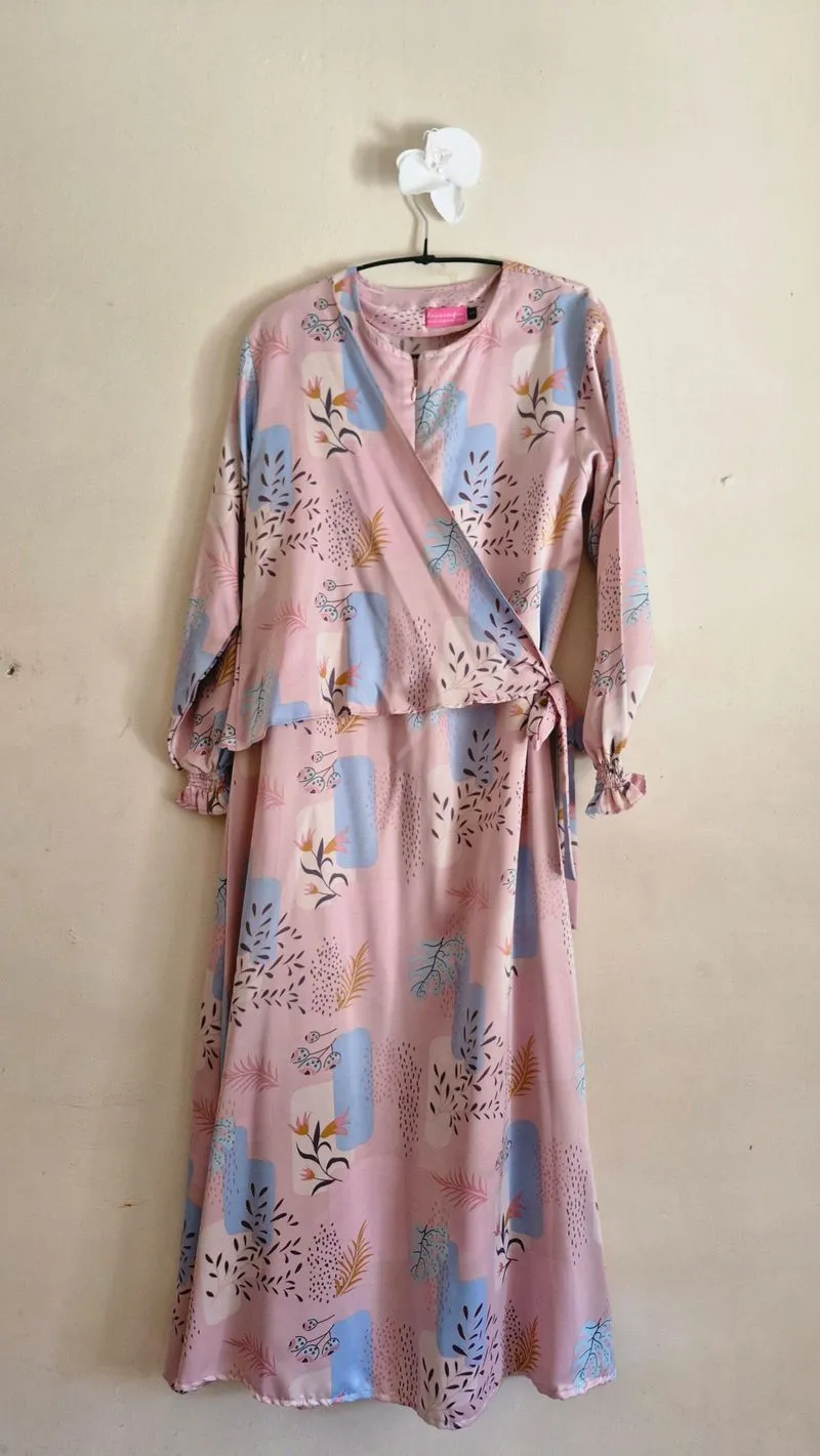 Wrap Dress Floral Pink photo 1