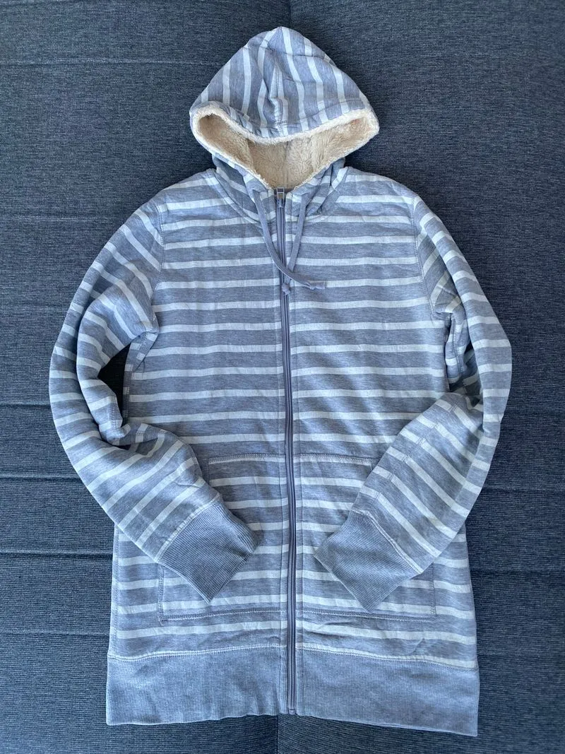 Hoodie Brand Uniqlo Made In China Stripe Sherpa photo 1