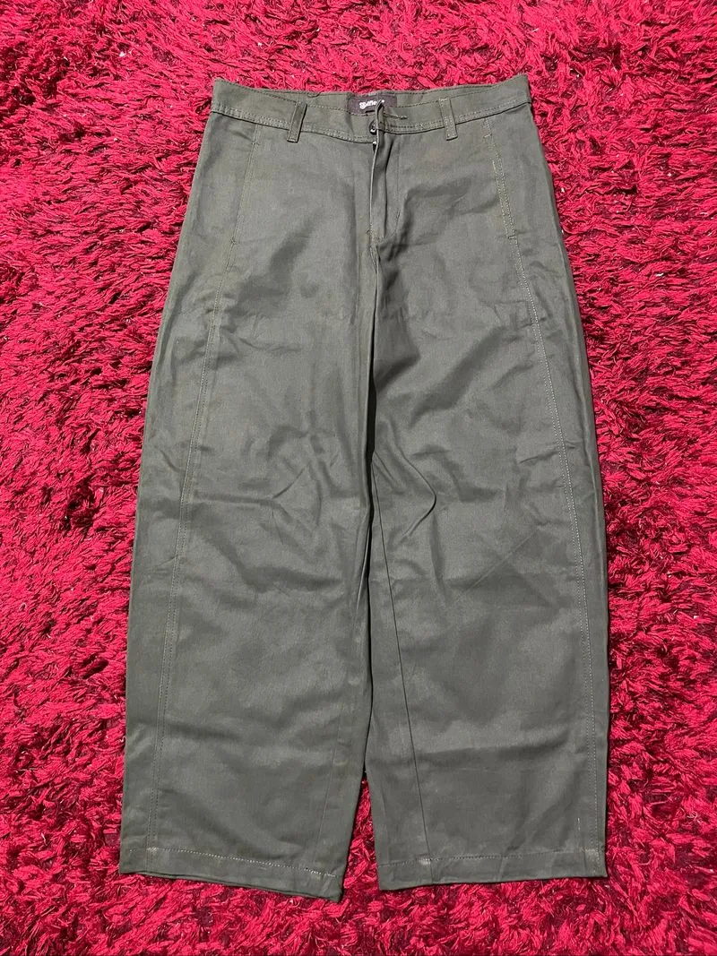 barrel pants baggy fit army green size 30 photo 1