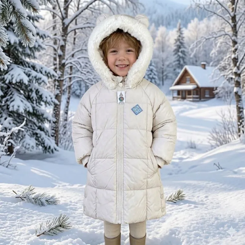 Long jacket winter puffer anak putih lucu molli Meli photo 1