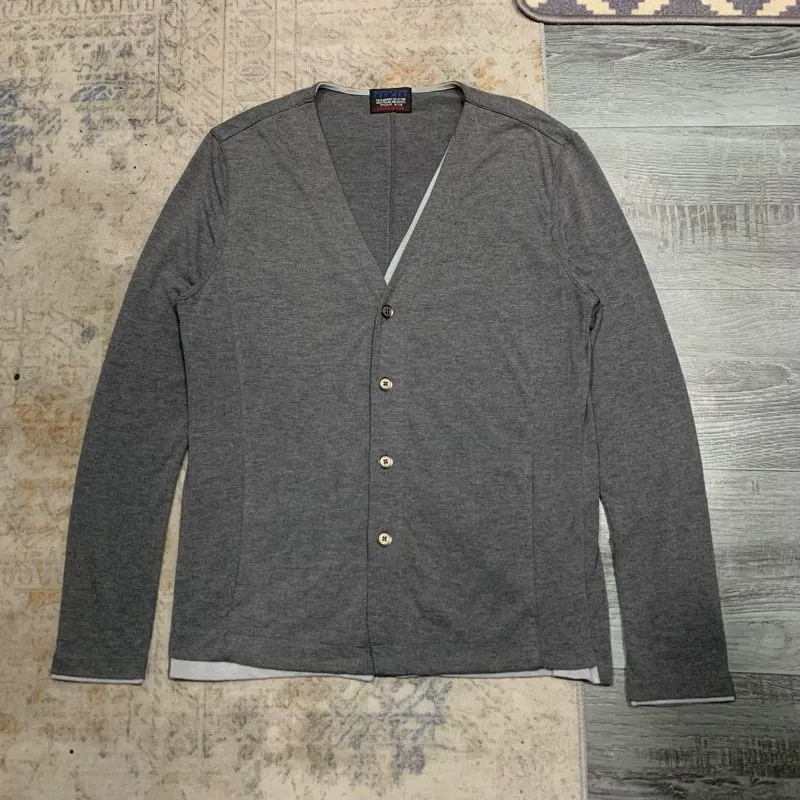 Nicole Club for Men Luxury Y2K Cardigan Pria gray photo 1