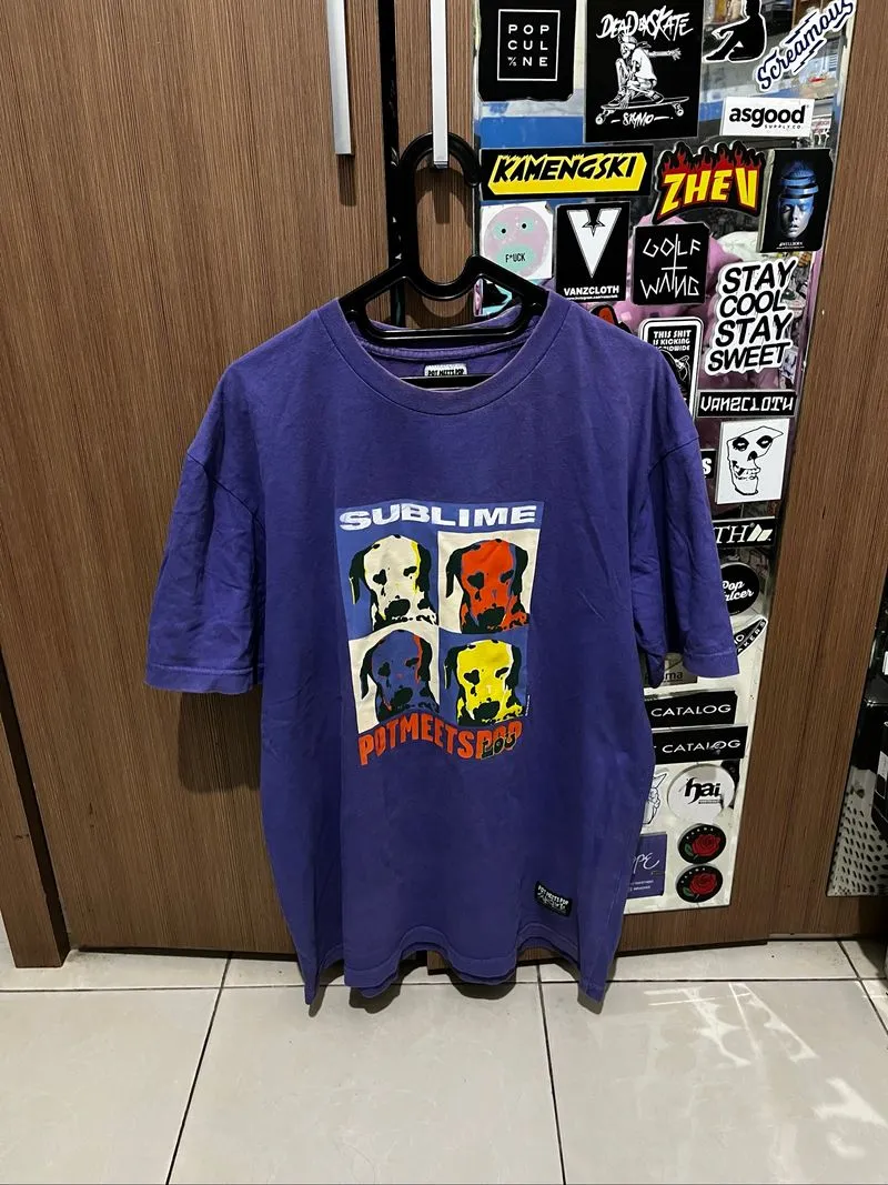 Kaos Brand Pot Meets Pop (PMP) x Sublime " Pot Meets Lou" Te photo 1