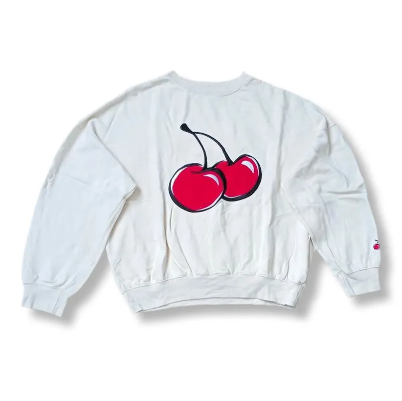 KIRSH CHERRY BIG LOGO WHITE CREWNECK | SWEATER | OUTERWEAR | photo 1